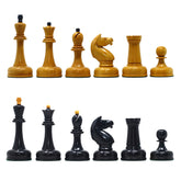 1962 Soviet Championship Historical Reproduced Tal Chess set 4" - Antiqued Boxwood and Ebony