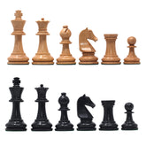 Henri Chavet Reproduced Chess Set in Natural and Ebonised Boxwood- 3.75" King Height
