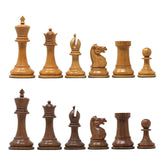 The Jaques Tournament Anderssen “Drop-Jaw” Replica Chessmen Original Vintage Look & Golden Rosewood– 4.4" King (Copy)