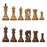 Zagreb '59 Series 3.75" Luxury Chessmen in Golden Rosewood and Natural Boxwood