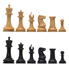 1849 Early Version Reproduced 4.4" Chess Set in Natural Boxwood/Ebony