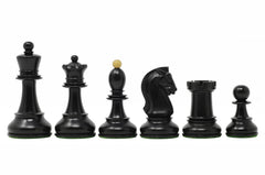 Dubrovnik 1950 Vintage 3.75" Reproduction Chess Set in Genuine Ebony & Natural Boxwood