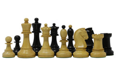 Dubrovnik 1950 Vintage 3.75" Reproduction Chess Set in Genuine Ebony & Natural Boxwood