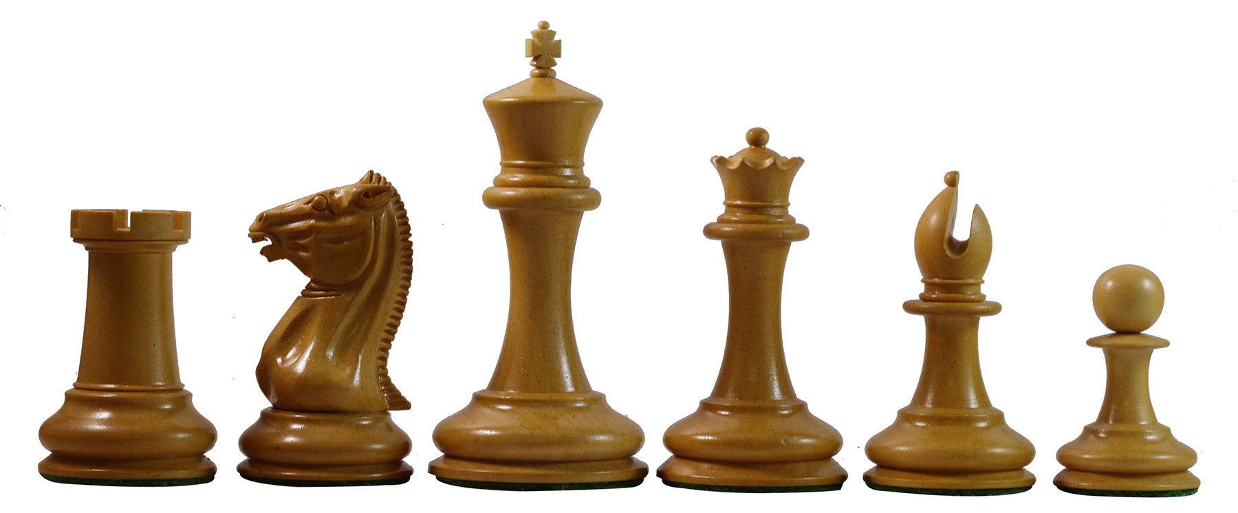 Morphy Cooke 1849-50 Vintage 3.5" Reproduction Chess Set in Antiqued Boxwood