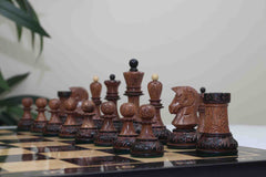 Dubrovink Series 1970 Reproduction 3.75" Luxury Burnt Accacia / Boxwood Chess Set