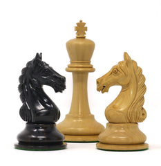 Warrior Series Premium Staunton 4" Chessmen in Ebony and Box Wood