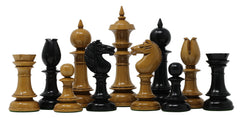 Northern Upright Vintage 5" Antiqued chess set in Distressed Boxwood & Ebony wood