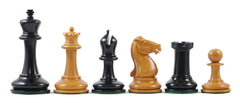 Walter Grimshaw 1854 Circa Reproduction Staunton Antiqued Boxwood/Ebony Chess Set