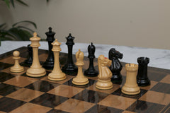 B & Company Reproduced Staunton 4.4" Non-Antiqued/Ebony Chessmen
