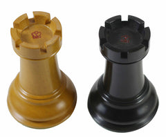 17th Olympiad Havanna 1966 Circa Reproduction 3.78" Staunton Chessmen Antiqued/Ebonised Boxwood