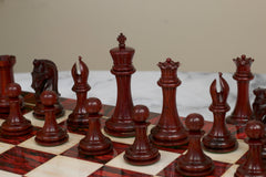 Tristan Series Luxury Staunton Chess Pieces in Blood Rose wood: King Size 4.4"