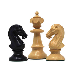 The Austrian Coffehouse Series Luxury 4" Chessmen in Natural Boxwood & Ebony