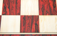 Luxury Chess Board 2.5" Square made in Burl Rosewood and Burl Maple Wood Look