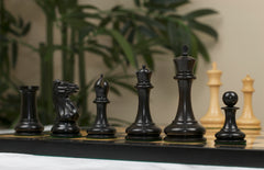 Morphy Cooke 1849-50 Reproduced 4.4" Chessmen in Non-Antiqued Boxwood and Ebony Wood