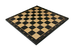 Luxury Chess Board 2" Square with Notations in Ebony/Maple Look