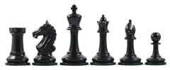 Warrior Series 4" Premium Staunton Chess Set in Ebony and Antiqued Box Wood