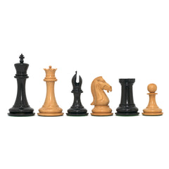 Chariot of Selene Series 4.4" Luxury Staunton Chessmen in Ebony Wood