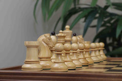 Dubrovnik Series 1950 Vintage Reproduction 3.75" Chess Set in Natural Boxwood/Indian Rosewood
