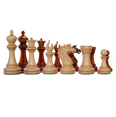 Regal Series 4" Padouk Wood Chess Pieces