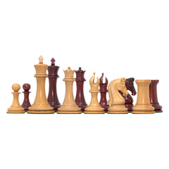 Tristan Series Luxury Staunton Chess Pieces in Blood Rose wood: King Size 4"