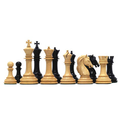 The Stallion of Columbus Series Luxury Staunton Ebony/Boxwood Chess set: King Height 4.4"