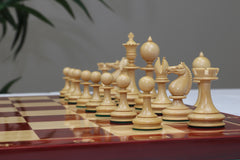 The William Hallett 1860 London Chess Set in Natural Boxwood/Padouk - 3.5" King