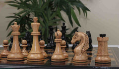 The Herman Steiner Commemorative Series Chess Pieces in Distressed Boxwood and Ebony - 5.0" King