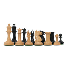 Morphy Cooke 1849-50 Vintage 3.5" Reproduction Chess Set in Non-Antiqued Boxwood & Ebony