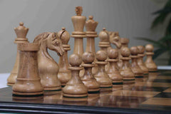 The Herman Steiner Commemorative Series Chess Pieces in Distressed Boxwood and Ebony - 5.0" King