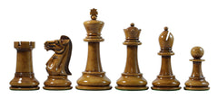 1978 Olympiad Havanna 3.78" Reproduction Distressed Antiqued & Ebonised Chessmen