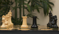 Morphy Cooke 1849-50 Reproduced 4.4" Chessmen in Non-Antiqued Boxwood and Ebony Wood