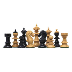 The Austrian Coffehouse Series Luxury 4" Chessmen in Natural Boxwood & Ebony