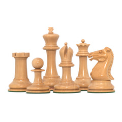 Walter Grimshaw 1854 Reproduced Staunton 3.5" Boxwood/Ebony Chessmen