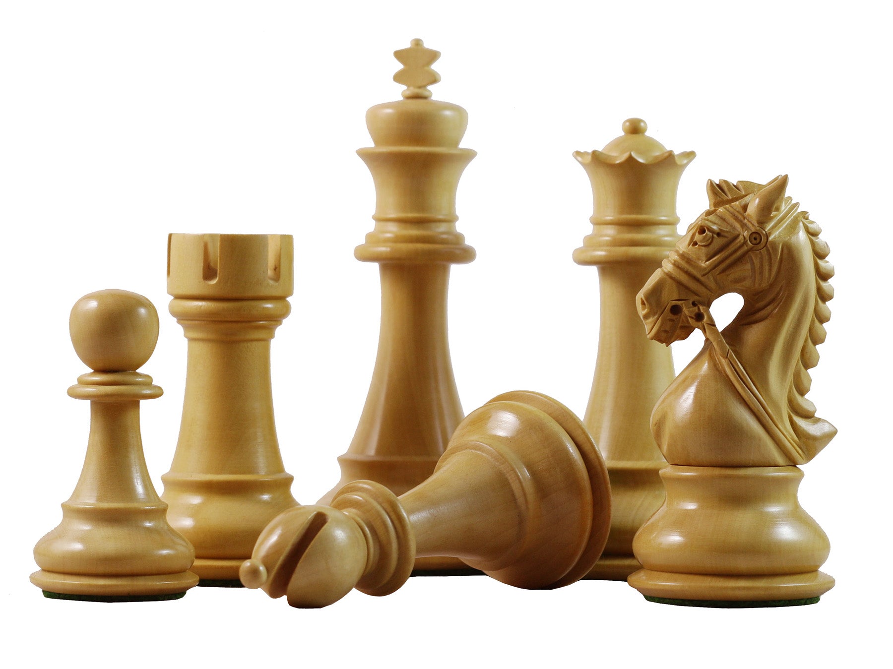 Bridle Series 4.5" Premium Staunton Chess Set in Ebony and Box wood