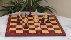 Chess Board with Notations square size 2.5" X 2.5" Padouk for 4.25" to 4.5"  Chess Set