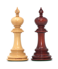 Valluzia Series 4.4" Luxury Staunton Chessmen in Blood Rose Wood and Boxwood