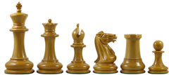 Vintage Reproduction 1850-55 Staunton 4.4" Ebony/ Antiqued Boxwood Chess Pieces