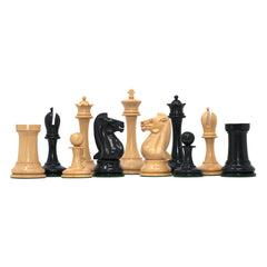 B & Company Reproduced Staunton 4.4" Non-Antiqued/Ebony Chessmen