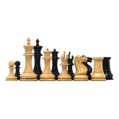 Original Reproduction Nathaniel 1849 Vintage 4.4" Chess Pieces in Boxwood & Ebony