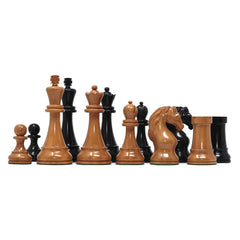 The Herman Steiner Commemorative Series Chess Pieces in Antiqued Boxwood and Ebony - 5.0" King
