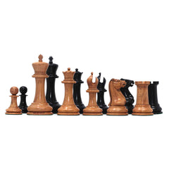 1849 Early Version Reproduced 4.4" Chess Set in Distressed Boxwood/Ebony