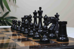 The Herman Steiner Commemorative Series Chess Pieces in Antiqued Boxwood and Ebony - 5.0" King