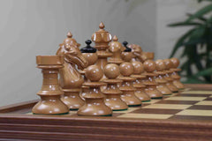 The Austrian Coffehouse Series Vintage Luxury Chess Pieces in Antiqued Boxwood and Ebony - 4.0" King