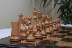 The Herman Steiner Commemorative Series Chess Pieces in Antiqued Boxwood and Ebony - 5.0" King