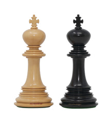 Valluzia Series 4.4" Luxury Staunton Chessmen in Ebony and Boxwood