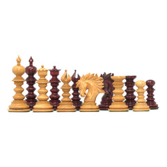 Raging Stallions Series Luxury Staunton Blood Rosewood Chessmen - 4.4" King