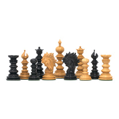 Raging Stallions Series Luxury Staunton Ebony Wood Chessmen - 4.4" King