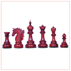 Chelics Series 4.4" Luxury Staunton Chess Pieces in Padouk and Boxwood