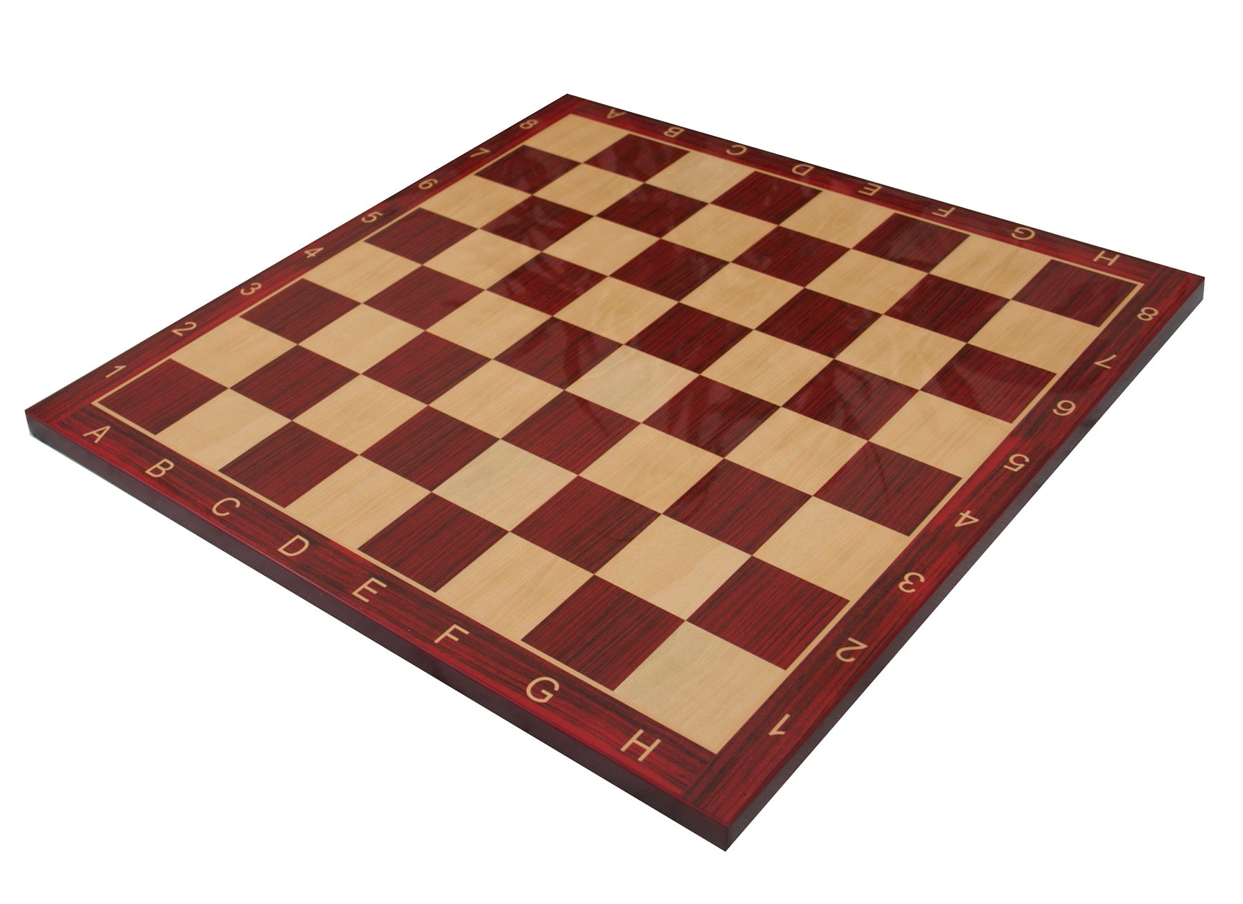Chess Board with Notations square size 2.25" X 2.25" Padouk for 4" to 4.125"  Chess Set