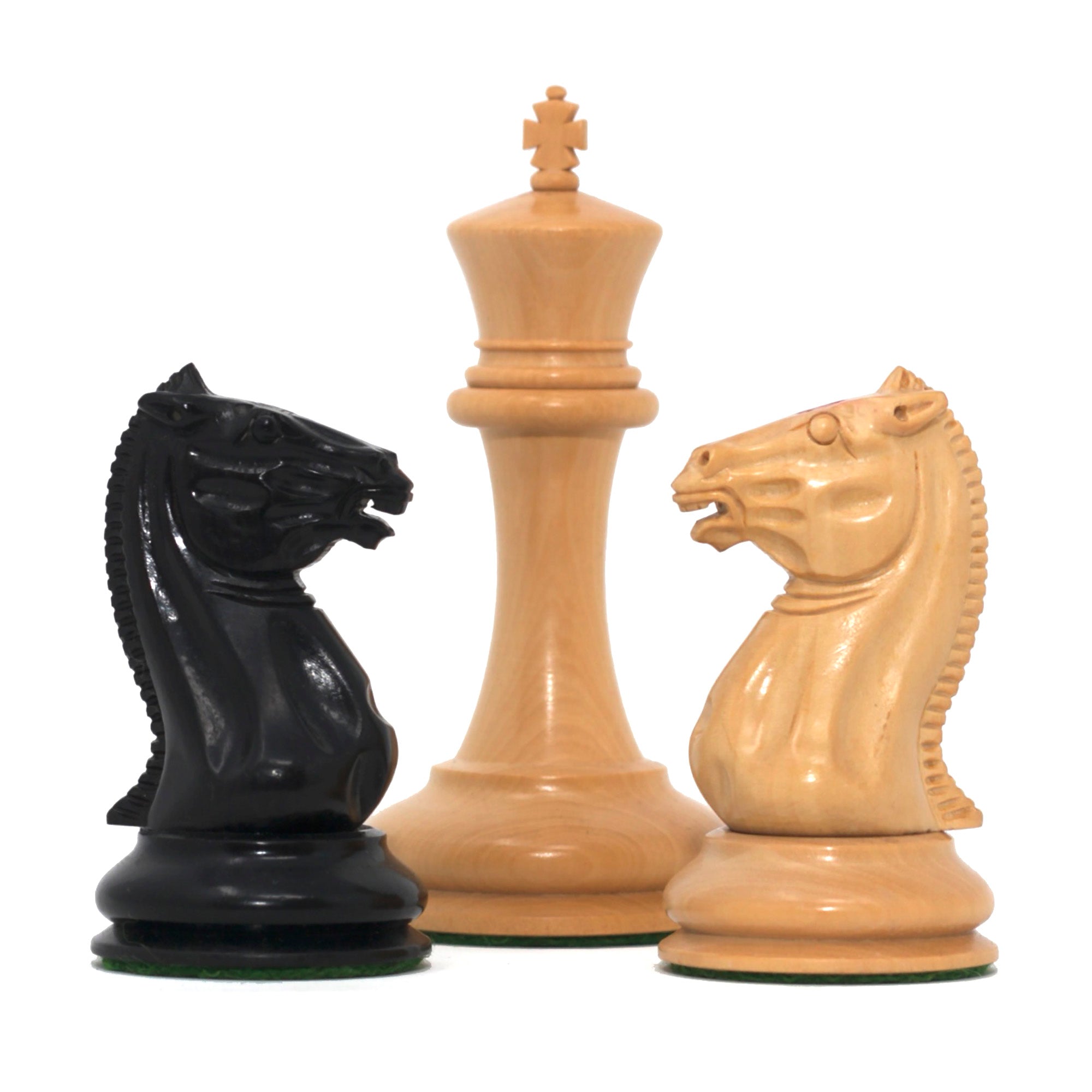 Morphy Cooke 1849-50 Vintage 3.5" Reproduction Chess Set in Non-Antiqued Boxwood & Ebony